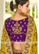 Purple & Yellow Silk Lehenga Choli